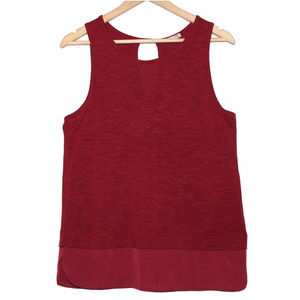 Women's J. Crew Drapey Tank Top Heather Red Sleeveless Blouse Shirt Top Size M
